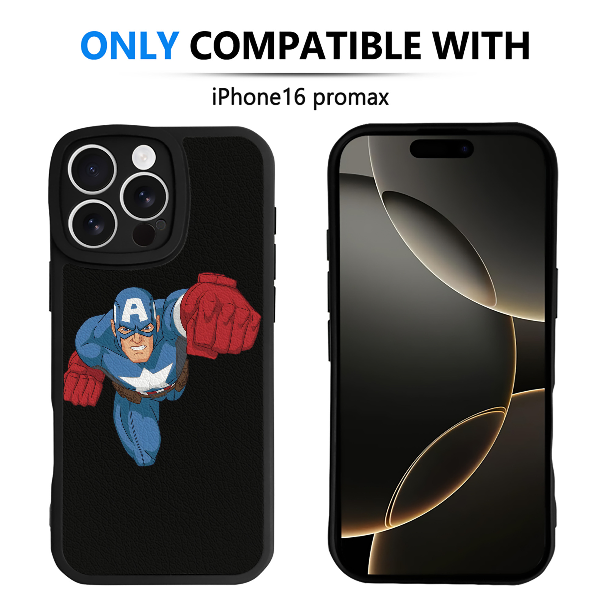 （画像用） アベンジャーズ The Avengers 【iPhone 16シリーズ対応】シリコンスマホケース（レザー調） 材質：シリコン